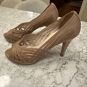 Prada Tan Strappy Heels